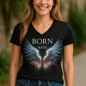 Born With Wings V-Neck tee | WE–R™